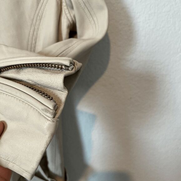 IRO Han Lamb Leather Motorcycle Zip-Up Jacket Women's Size 40 US 8 - Picture 10 of 16